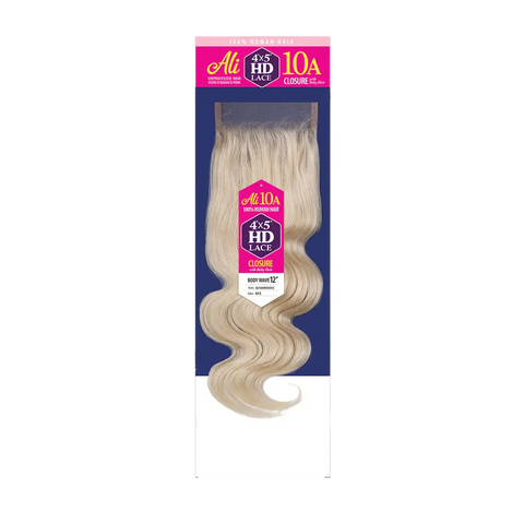 ALI 10A Brazilian Bundle HD 4×5 Lace Closure | Human Hair | Body Wave 10-14" ALI 10A