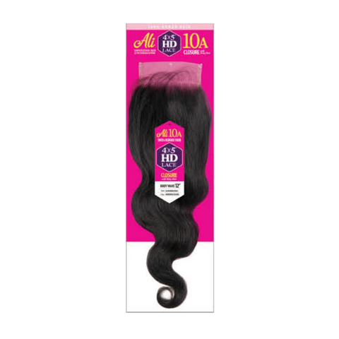 ALI 10A Brazilian Bundle HD 4×5 Lace Closure | Human Hair | Body Wave 10-14"