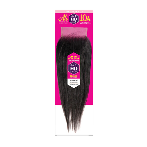 ALI 10A Brazilian Bundle HD 4×5 Lace Closure | Human Hair | Straight 10-14"