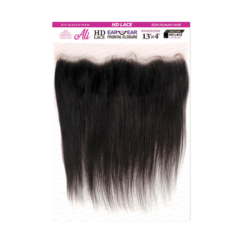 ALI 100 % cheveux humains brésiliens HD 13x5 HD Lace Frontal Closure Straight 10-18"