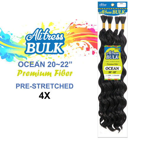 Alitress 4X Premium Human Blend Tresses BOHO pré-étirées, volume profond, 18 à 26 pouces