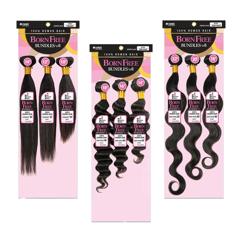 Born Free 4X Ali 100 % cheveux humains pré-étirés BOHO tresses profondes en vrac 14-16"