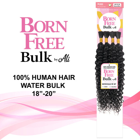 Born Free 4X Ali 100 % cheveux humains pré-étirés BOHO tresses profondes en vrac 18-20"