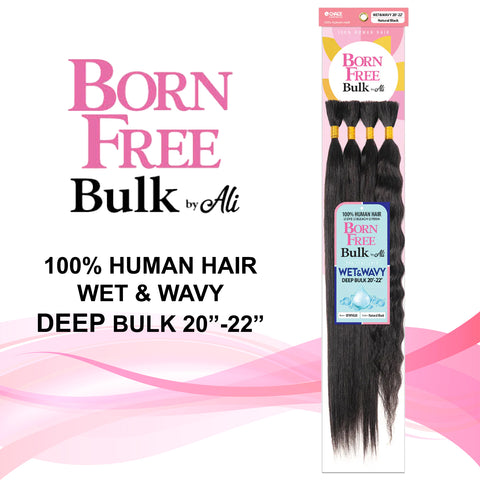 Born Free 4X Ali 100 % cheveux humains BOHO tresses humides et ondulées NOUVELLES PROFONDES 20-22"