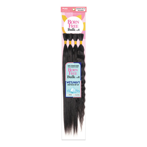 Born Free 4X Ali 100 % cheveux humains BOHO tresses humides et ondulées NOUVELLES PROFONDES 20-22"