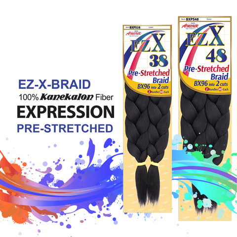 EZ-X Braid | X-Pression Style | Pre-Stretched, Lightweight, Soft - 1B Only