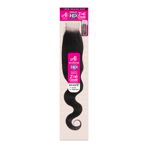 ALI 100 % cheveux humains brésiliens HD 13x5 HD Lace Frontal Closure Straight 10-18"