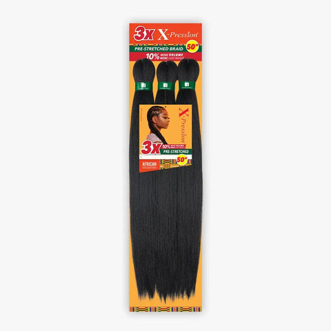 50" X-PRESSION 3X African Collection BRAID Pre-Streched Braid (10% MORE) A A BEAUTY