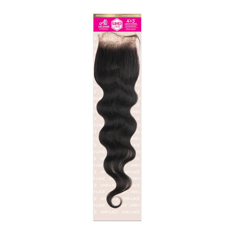 ALI BRAZILIAN BUNDLE ULTRA HD LACE CLOSURE 4X5 - Body Wave 10-16" ALI