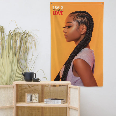 Braid Flag Banner Poster for Hair Salon / Shop Delivery Hair