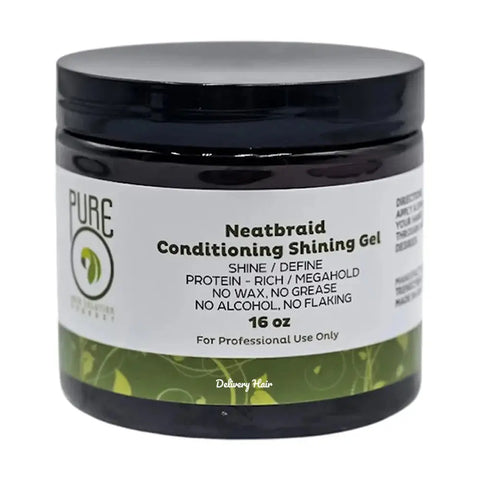 NeatBraid Pure Conditioning Shining Gel Wax - 16 OZ Pure O Natural