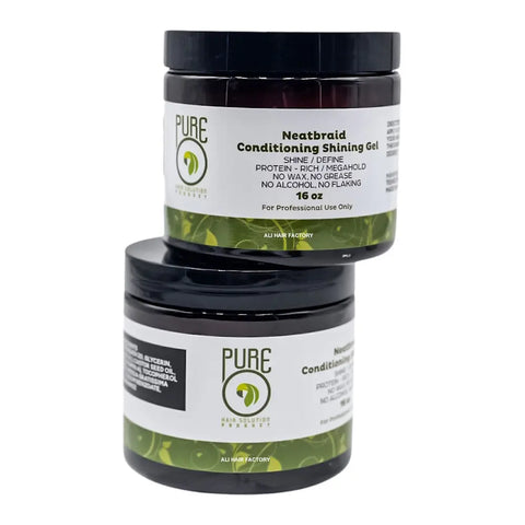 NeatBraid Pure Conditioning Shining Gel Wax - 16 OZ Pure O Natural