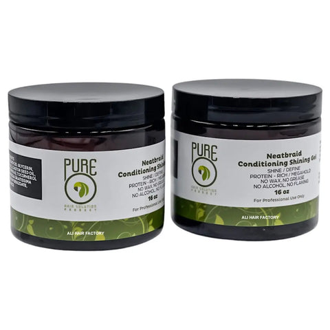 NeatBraid Pure Conditioning Shining Gel Wax - 16 OZ Pure O Natural