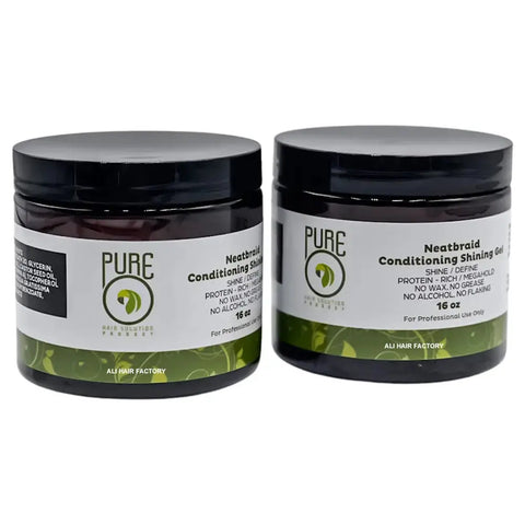 NeatBraid Pure Conditioning Shining Gel Wax - 16 OZ Pure O Natural