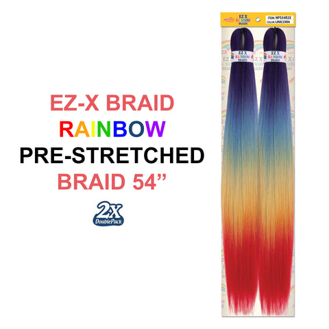 54" EZ-2X RAINBOW 3-4 TONES Pre-Streched Braid [NPS54R2X]