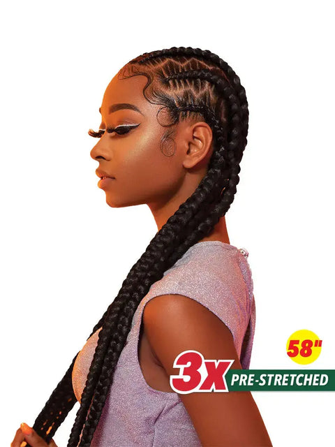 58" X-PRESSION 3X African Collection BRAID Pre-Streched Braid A A BEAUTY