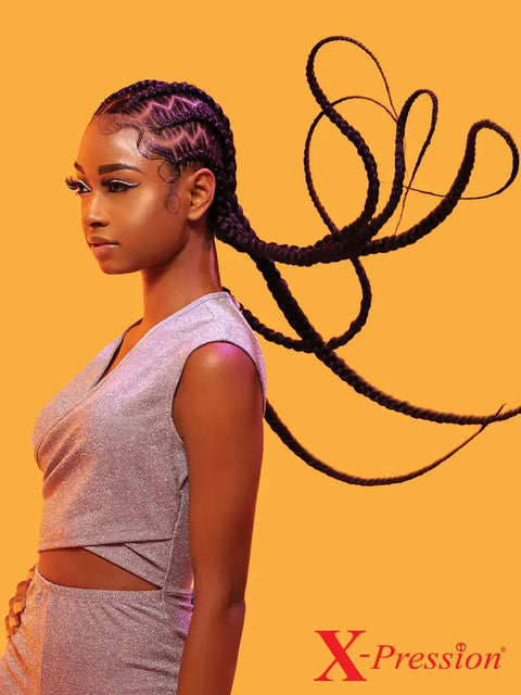 72" X-PRESSION 2X African Collection BRAID Pre-Streched Braid A A BEAUTY