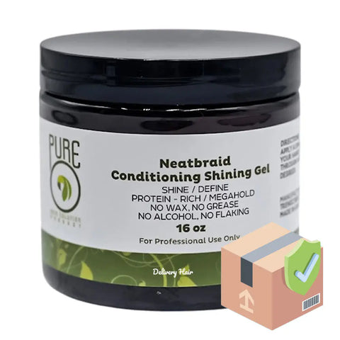 NeatBraid Pure Conditioning Shining Gel Wax - 16 OZ Pure O Natural