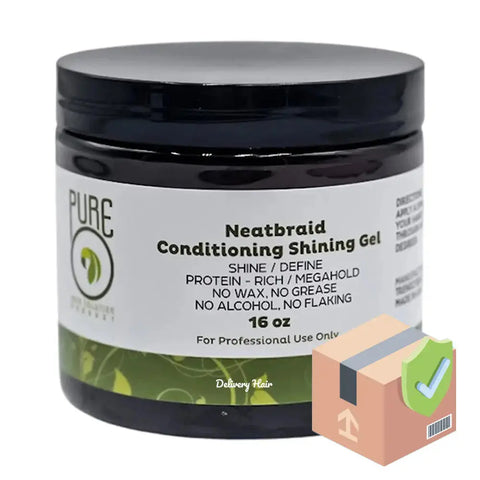 NeatBraid Pure Conditioning Shining Gel Wax - 16 OZ Pure O Natural
