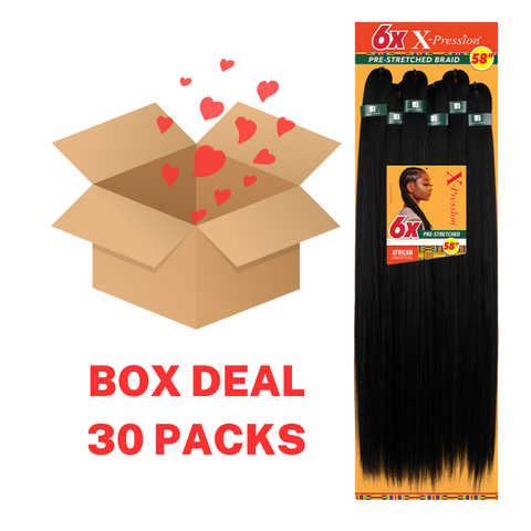 [BOX DEAL] African Collection 58" 6X X-Pression Braid | Pre-Stretched