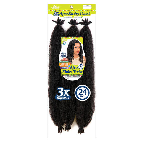 24" 3X AFRO KINKY TWIST PRE-PLUFFED - ALITRESS [AAKT24X3]