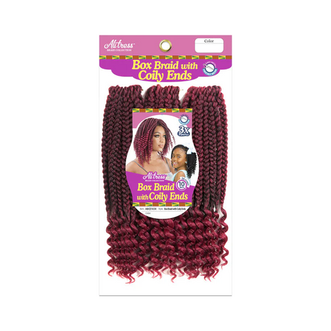 [Alitress] 10" 3X Box Braid w/ Coily Ends | Pre-Looped | 36 Strands