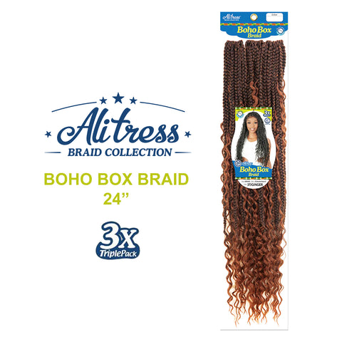 [Alitress] 24" 3X Boho Box Braid| Pre-Looped | 24 Strands