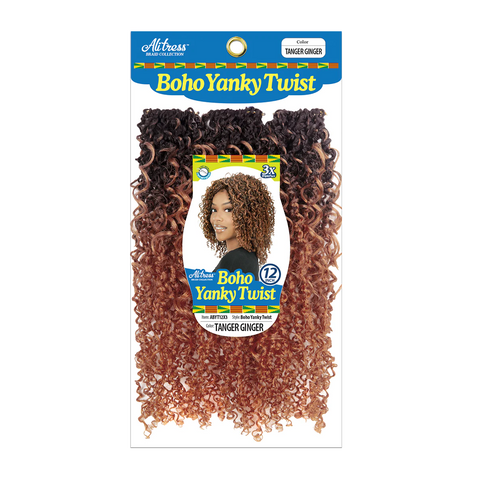 [Alitress] 12" 3X Boho Yanky Twist | Pre-Looped | 90 Strands
