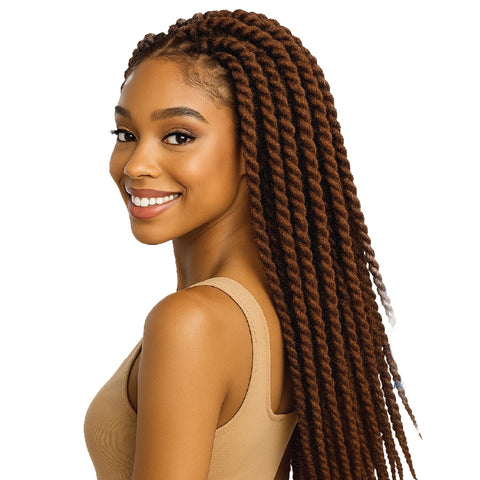 [Alitress] 16" Cuban Twist 2X Double Pack | Kinky Twist Bulk | 100% Kanekalon