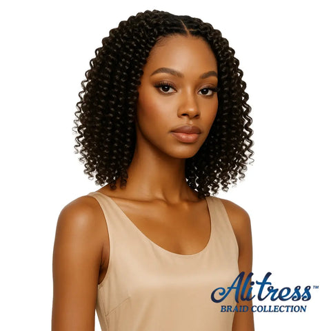 [Alitress] 10" 3X Jerry Curl Braid | Pre-Stretched | Pre-Curled Premium ALITRESS