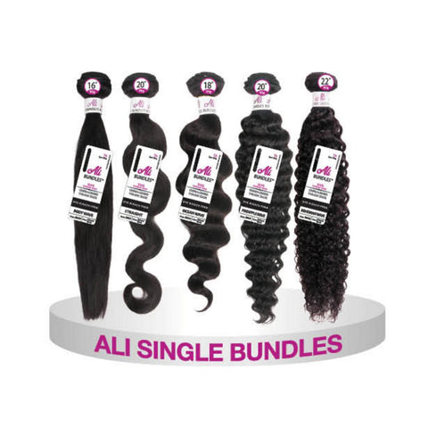 [ALI] 7A Brazilian 100% Human Hair Single Bundle Extensions 10-30"