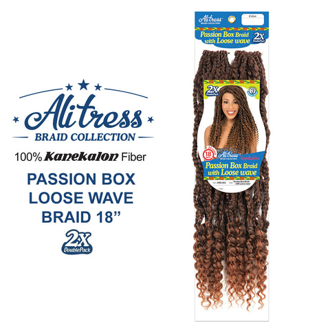 Tresse boîte Passion 18" 2X avec ondulations lâches - ALITRESS [APBL18X2]