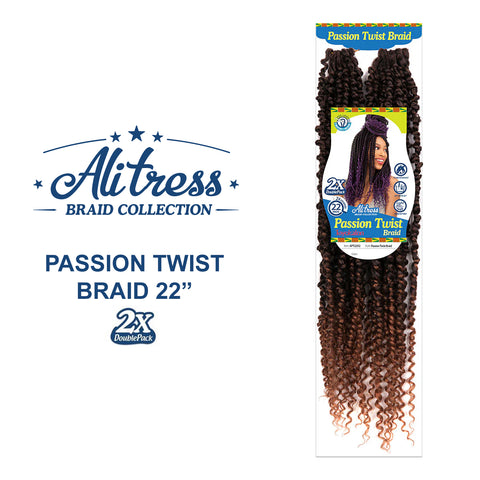 [Alitress] 22" 2X Passion Twist Braid | Pre-Twisted | Premium Soft Texture