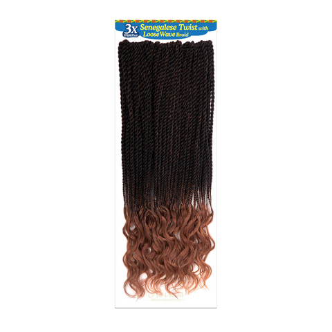 [Alitress] 20" 3X Pre‑Looped Senegalese Twist With Loose Wave