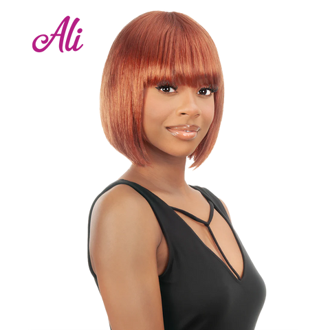 [ALI] Human Hair Short Full Wig - Baddie Doll 01