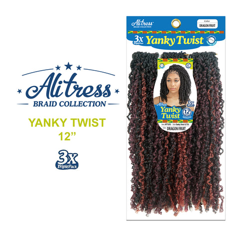 [Alitress] 12" Yanky Twist 3X | Pre-Looped | 90 Strands | 3 PCS
