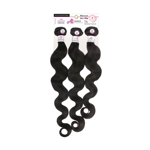 [ALI] Brazilian 100% Human Hair Bundle Extensions 3 PCS  - Body Wave