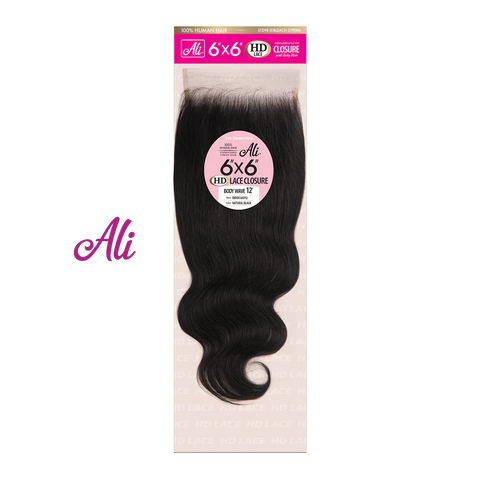 [ALI] 6X6 Brazilian Bundle HD Lace Closure | 100% Human Hair | Body Wave 10–18″