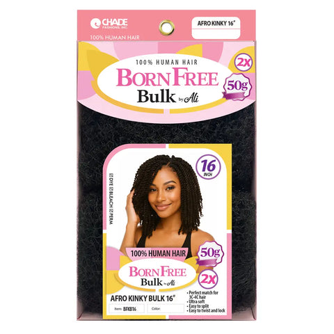 [BORN FREE] Afro Kinky Bulk | 100% Human Hair | Natural Texture Bulk Hair BORN FREE