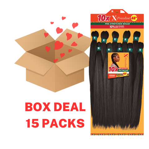 [BOX DEAL] African Collection 48" 10X X-Pression Braid | Pre-Stretched | - Delivery Hair
