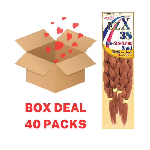 BOX DEAL 38" X-PRESSION 4X EZ-X Pre-Streched Braid (40 PACKS/BOX)