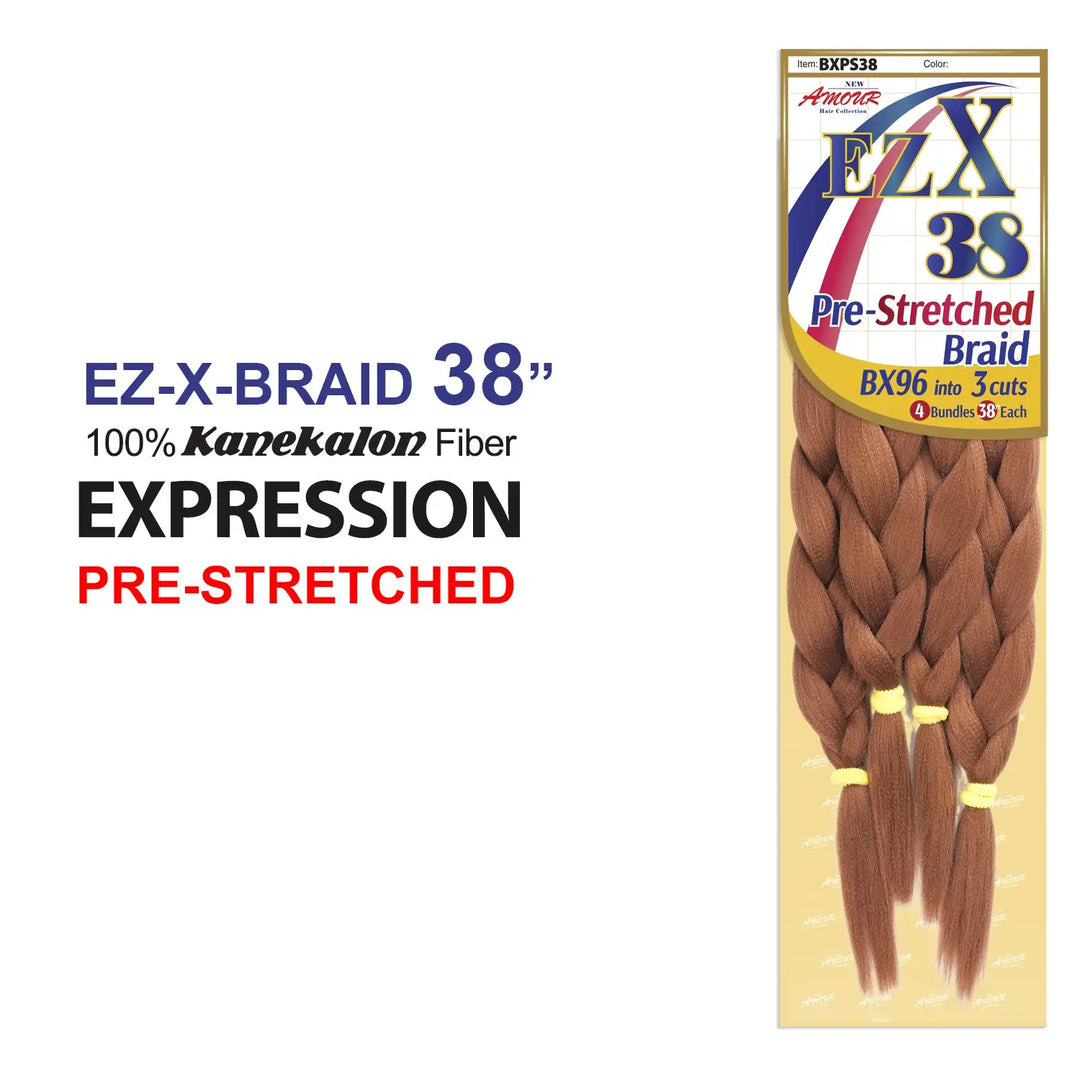38" X-PRESSION 4X EASY EZ BRAID Pre-Streched Braid – Delivery Hair