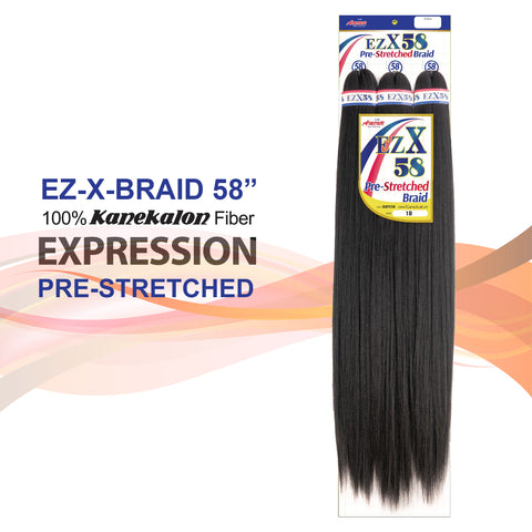 58" X-PRESSION 3X EASY EZ BRAID Pre-Streched Braid