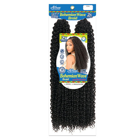 [Alitress] 18" 2X Bohemian Wave Crochet Braid | Toyokalon | Soft, Pre-Looped Style
