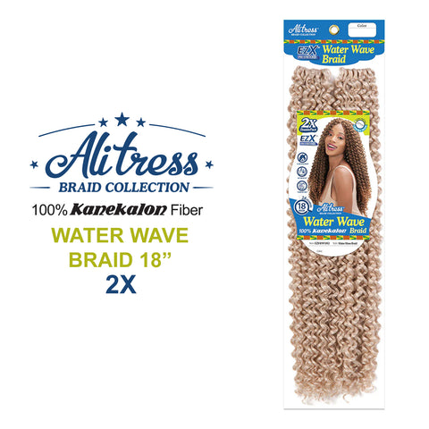 [Alitress] 18" 2X Water Wave Crochet Braid | Kanekalon | Soft & Easy Install