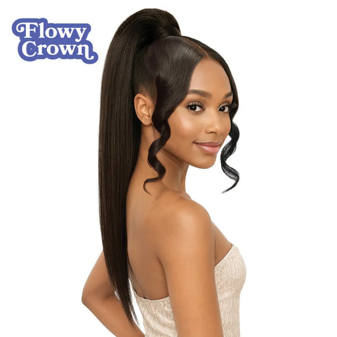 [Flowy Crown] Bang N Pony 01 | Bang & Ponytail Hairpiece | Long Straight