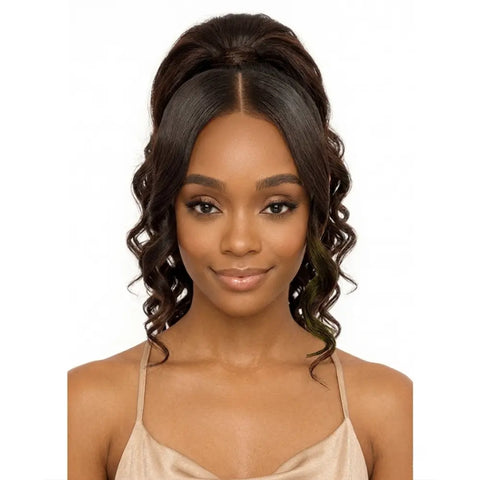 [Flowy Crown] Bang N Pony 04 | Bang & Ponytail Hairpiece | Medium Curly FLOWY CROWN