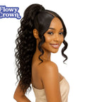 [Flowy Crown] Bang N Pony 05 | Bang & Ponytail Hairpiece | Long Curly FLOWY CROWN