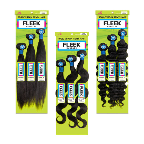 [FLEEK] 3PCS Virgin Remy Human Hair Bundle | 100% Natural Look