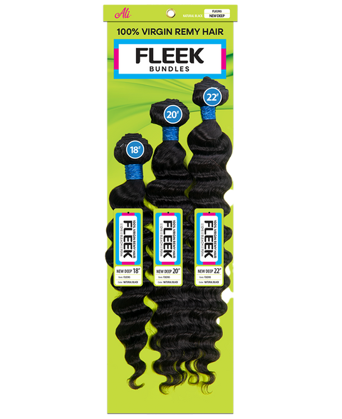 FLEEK 100% VIRGIN REMY BUNDLE 3 PCS